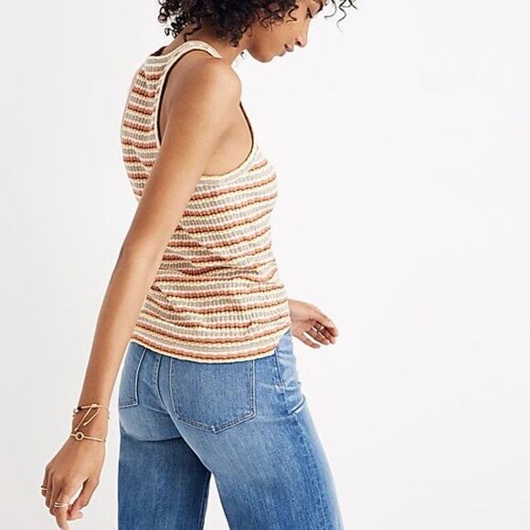 Madewell Ribbed U-Neck Tank Top - Stripe - XS - Picture 4 of 12
